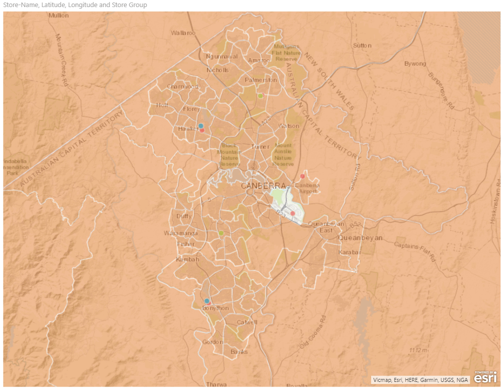 SA2 Feature Layer as it appears in Power BI.